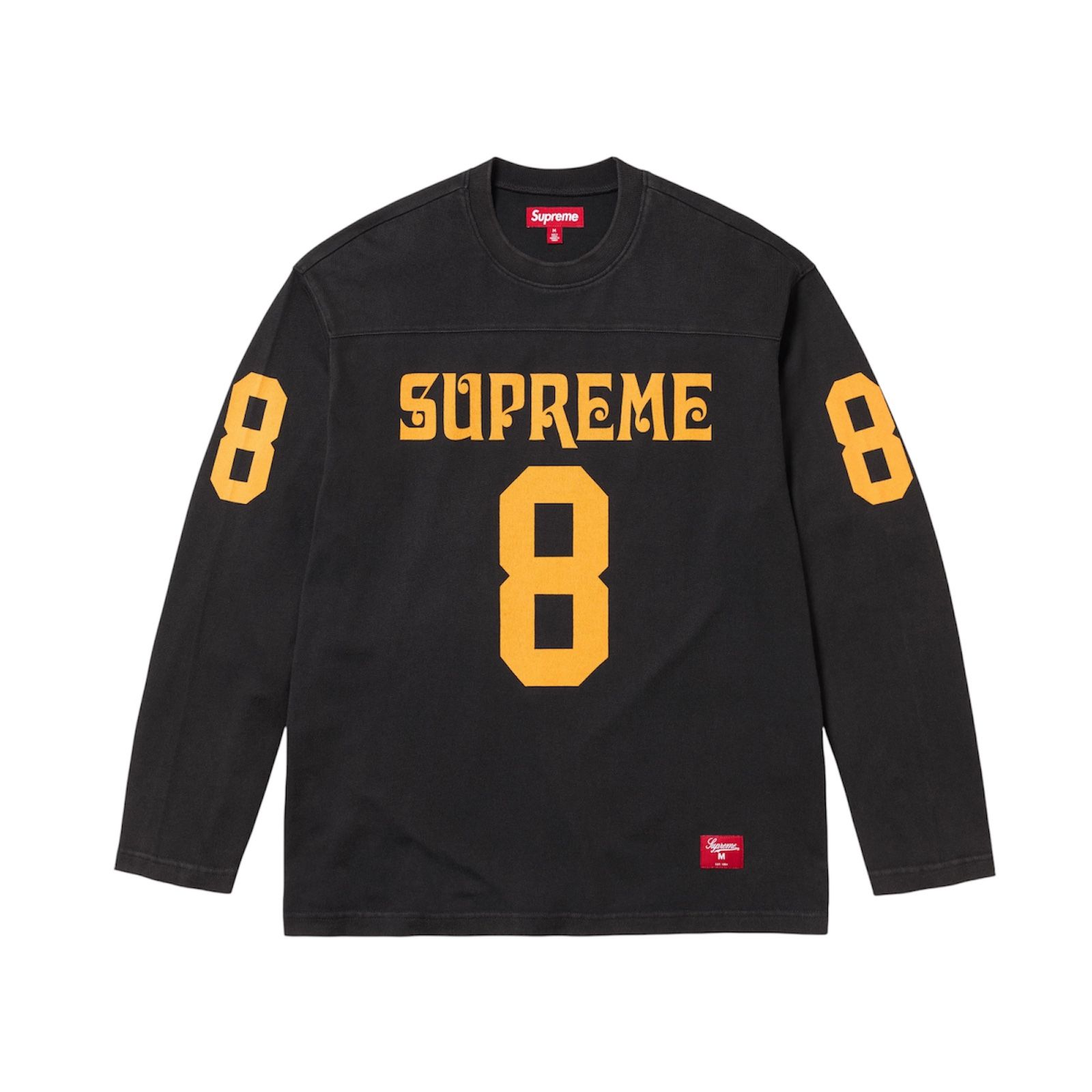 Supreme Black Affiliated 8 L/S Football Top 