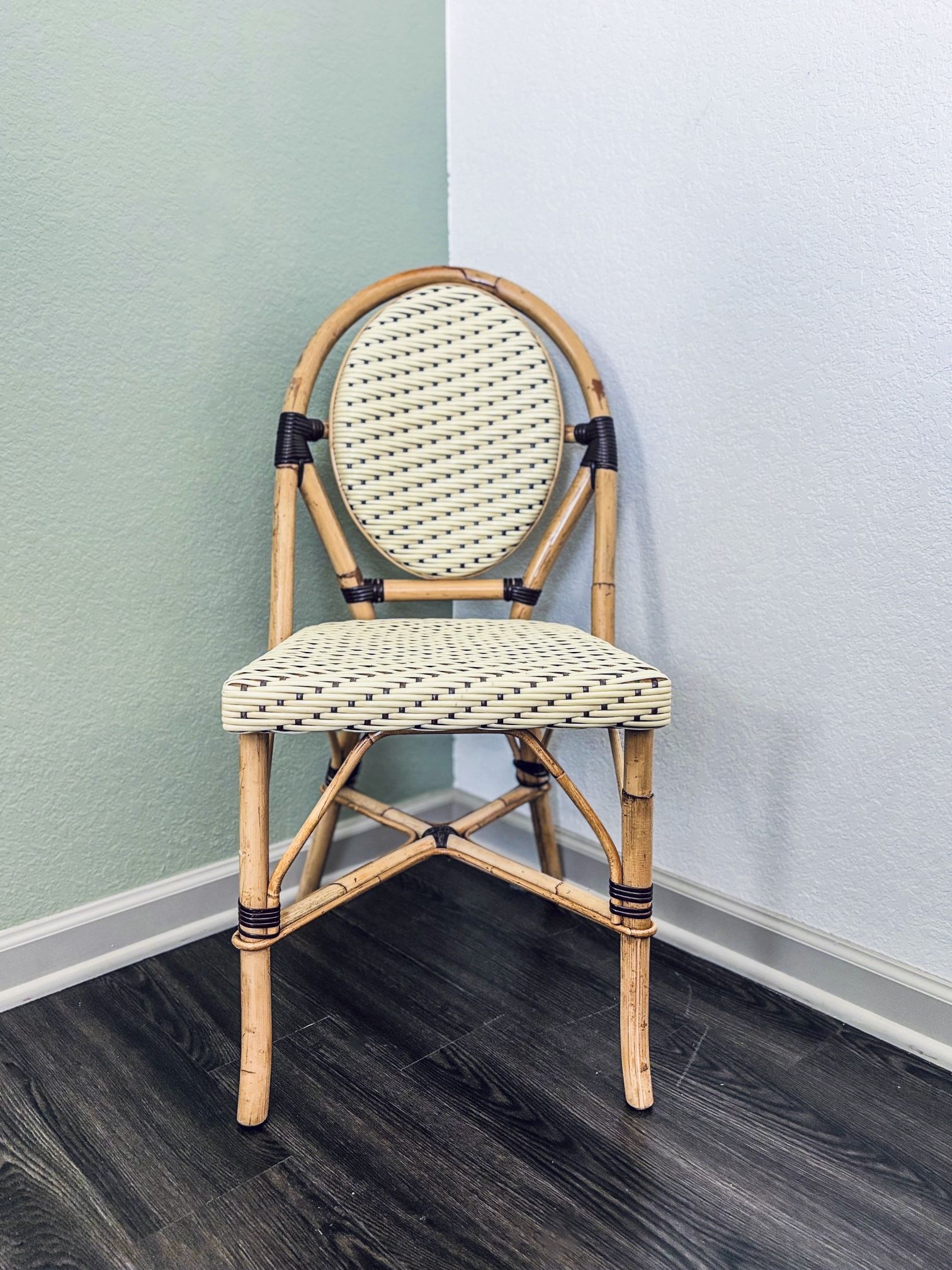 Bamboo Rattan Parisian Bistro Chair