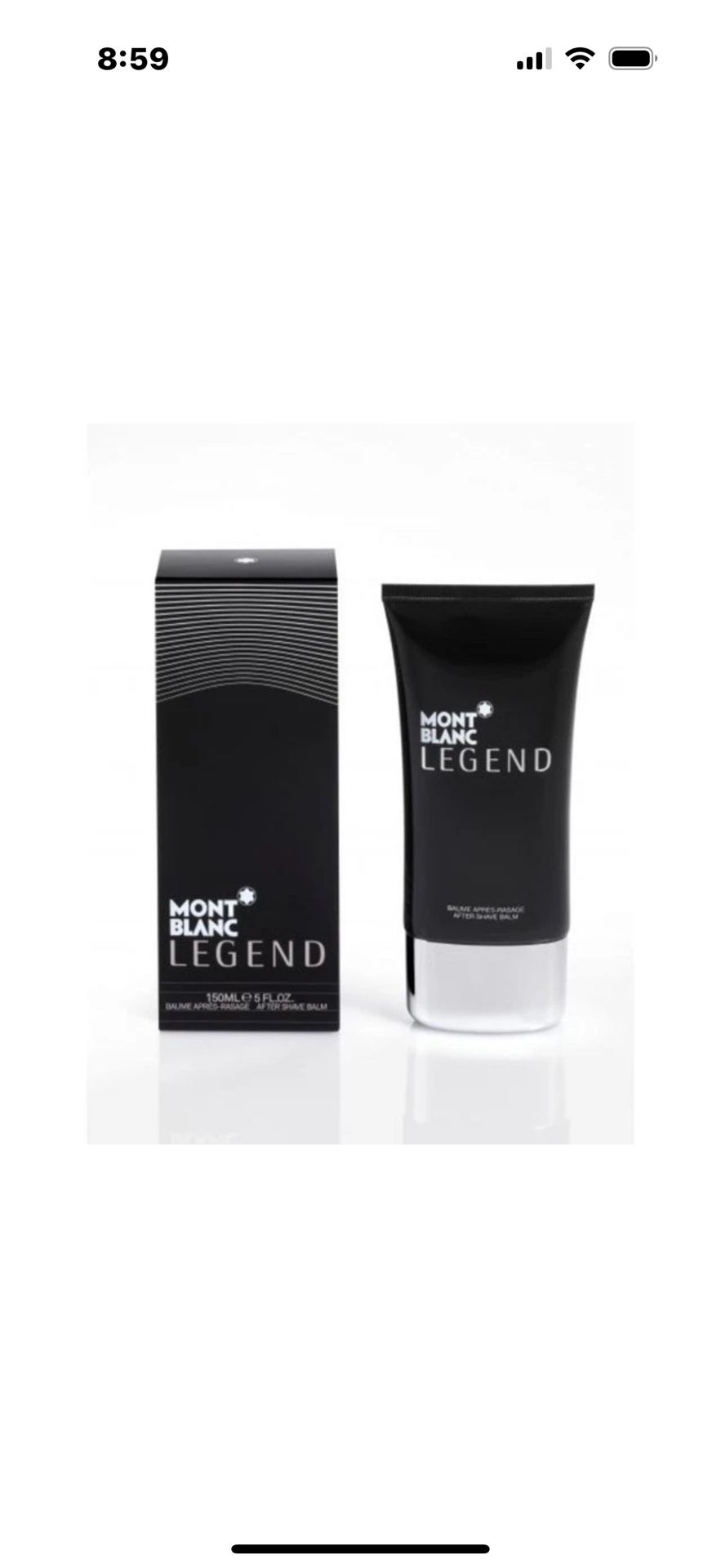 Mont Blanc Legend After Shave Balm for Men - 150ml / 5 fl oz - SEALED