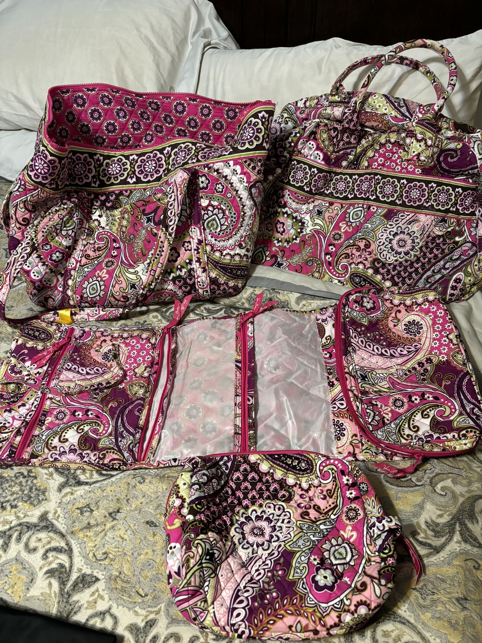 Large Like New Vera Bradley Travel Lot