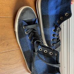 Converse High Top Plaid Sneakers