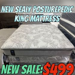 NEW SEALY POSTUREPEDIC KING MATTRESS 