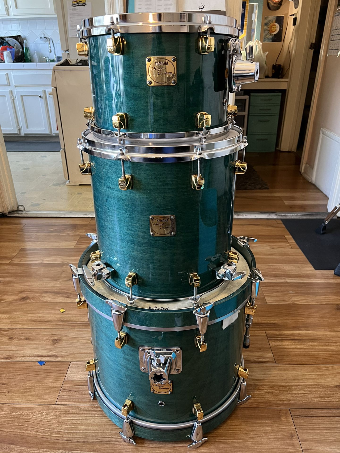 Yamaha Maple Custom Drum Set 