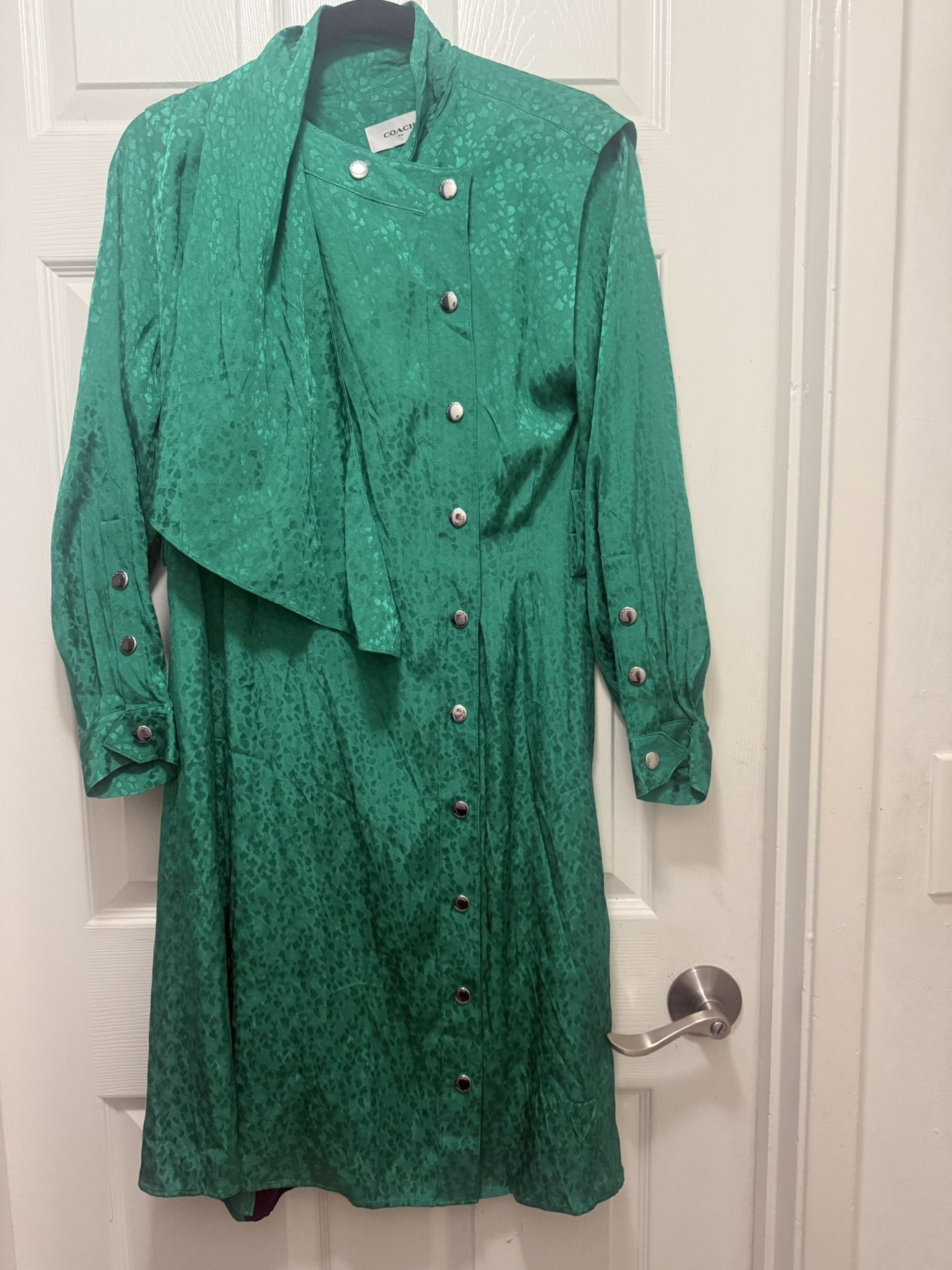 Coach Texture Drape A-Line Shirtdress