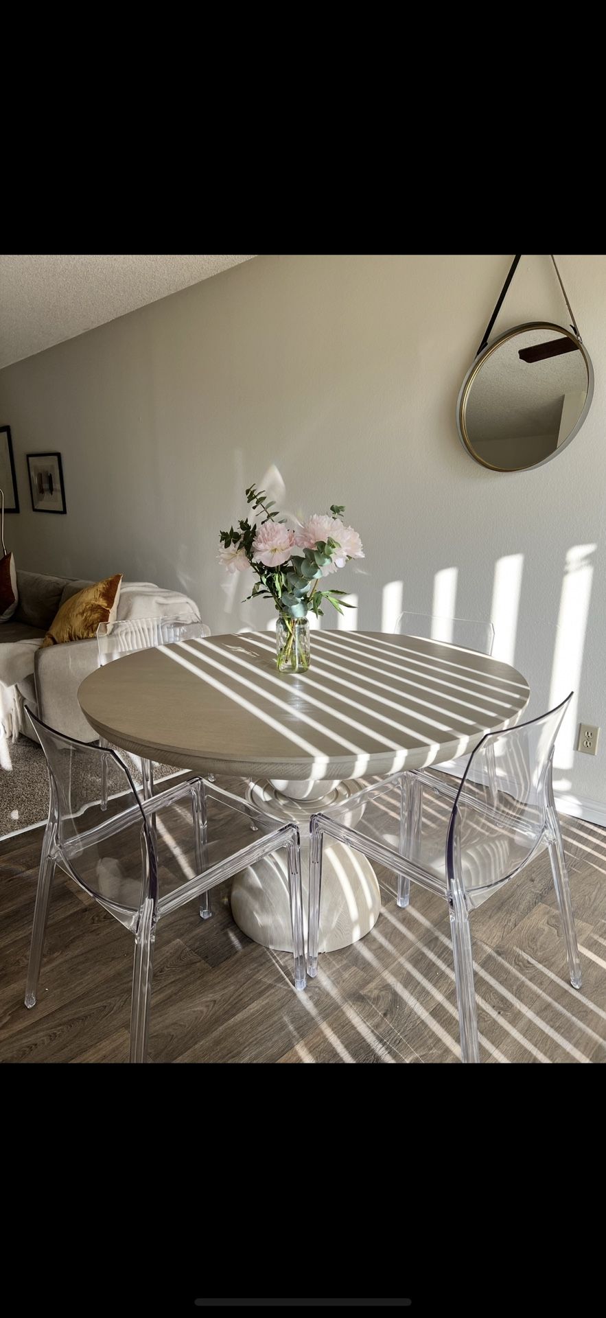 4 CB2 Acrylic Chairs
