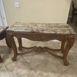 Very Excellent Condition  1 / Console Table And 2 / End Tables