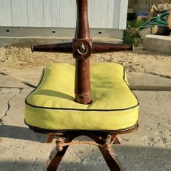 Old Rare Moroccan "Ship Of The Desert" Camel Saddle Leather & Wood Foot Stool