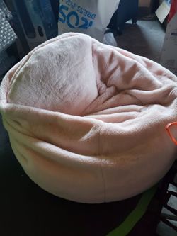 Pink Plush Bean Bag Chair