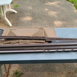 Metal Angle Iron Bed Frame On Roller