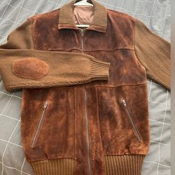 Mens Leather Jacket Italy Size M