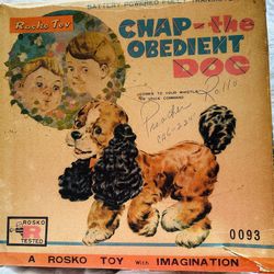 1950 Vintage Battery Operated Toy Chad The Obedient dog 