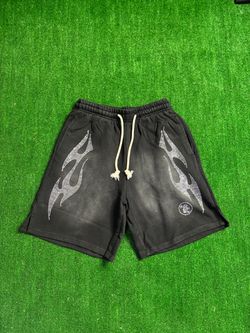 Black Rhinestone hellstare shorts