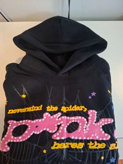 Sp5der Black Hoodie Size M