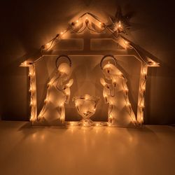 ✨🌟 Brand NEW (Old Stock) Holiday Time Lighted Nativity Christmas Window Silhouette 🌟✨ Read FULL Description Below 