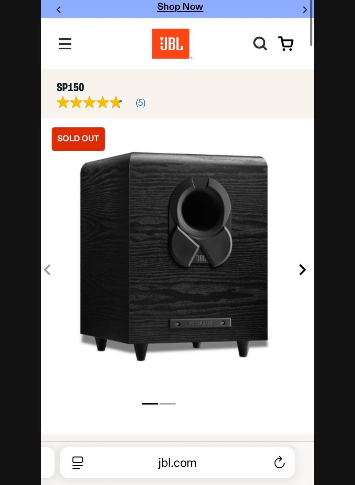 LOW PRICE MOVING- JBL $950 + TAX ORIGINAL RETAIL SUBWOOFER