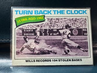 1977 Topps baseball card, specifically card #435 featuring Maury Wills.