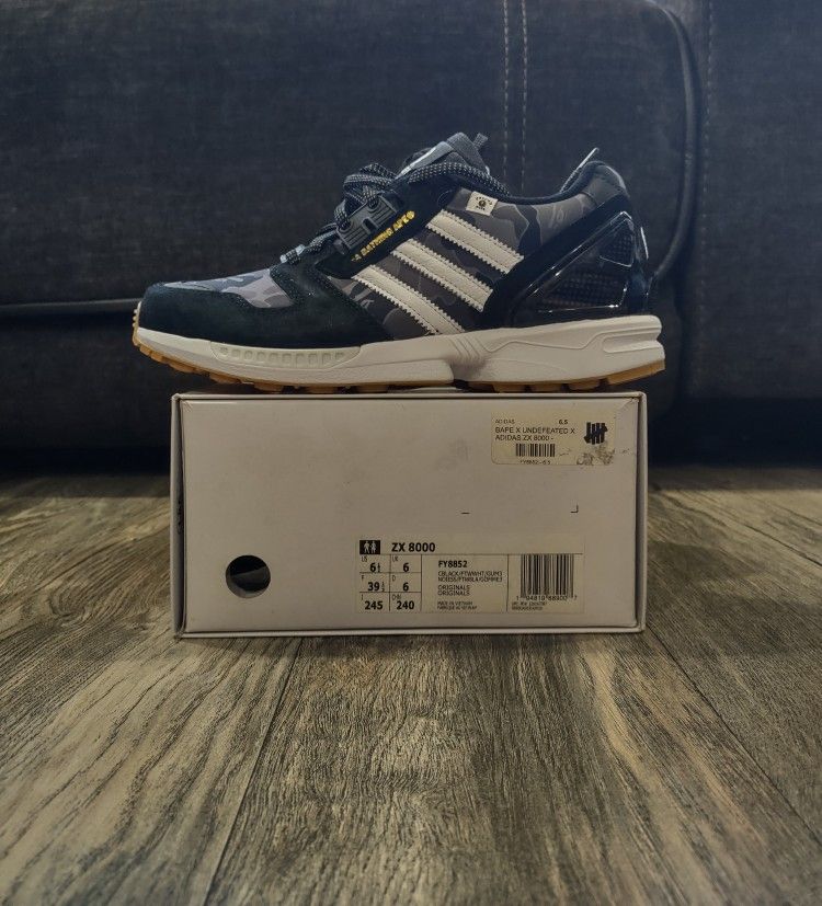 S Adidas ZX 8000 Bape Undefeated Black