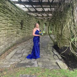 Royal Blue Sequence Dress