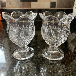 Crystal Votive Candle Holders. 