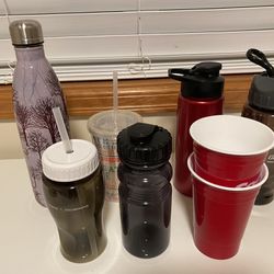 Lot Of Cups Bottles Mugs