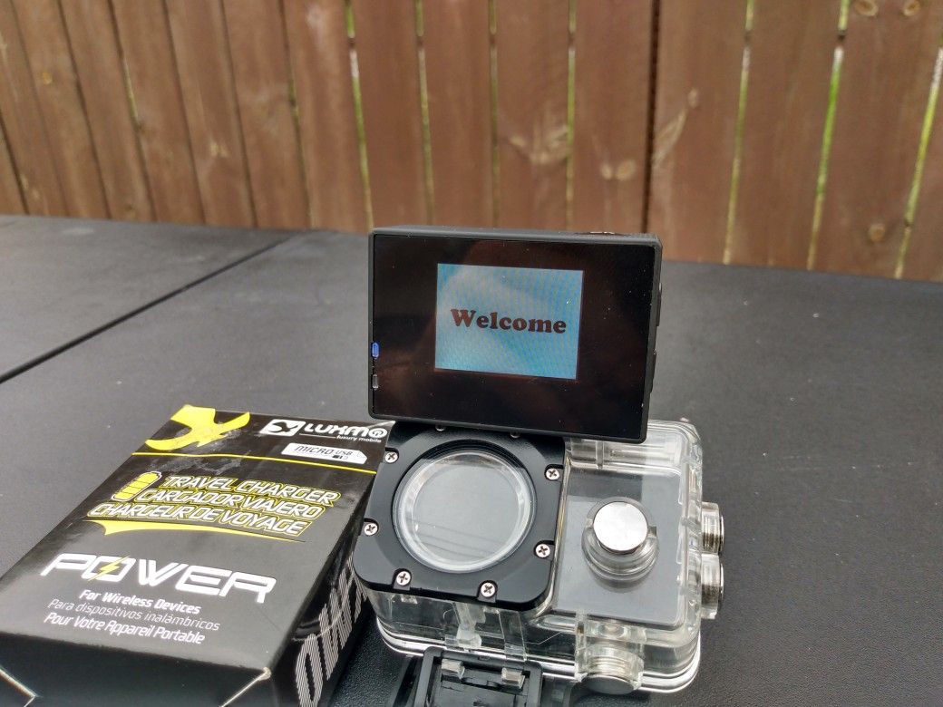 GoPro Like Camera 1080p High Definitio, w/New Power Supply & 4 Gb SD Card (Perfect Drone Setup)