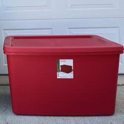 Sterilite 30 Gallon Red Tote 