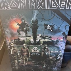IRON MAIDEN A Matter Of Life And Death POSTER PRINT ON BOARD Bravado Funky 2006