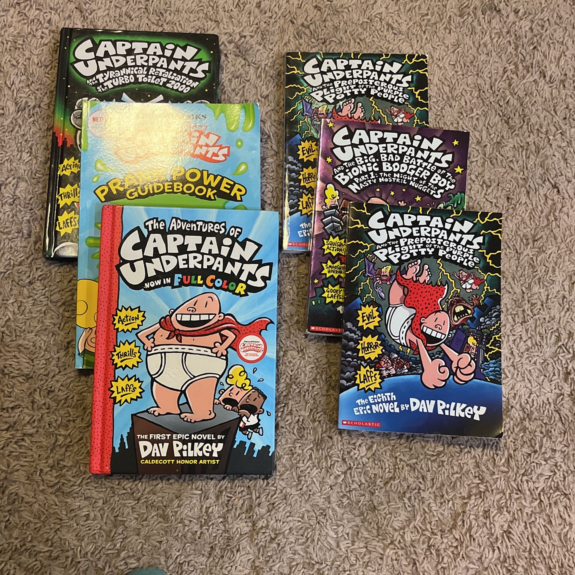 Captain underpants books - 6 (like new)