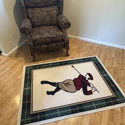 Vintage Golf Recliner W/Rug