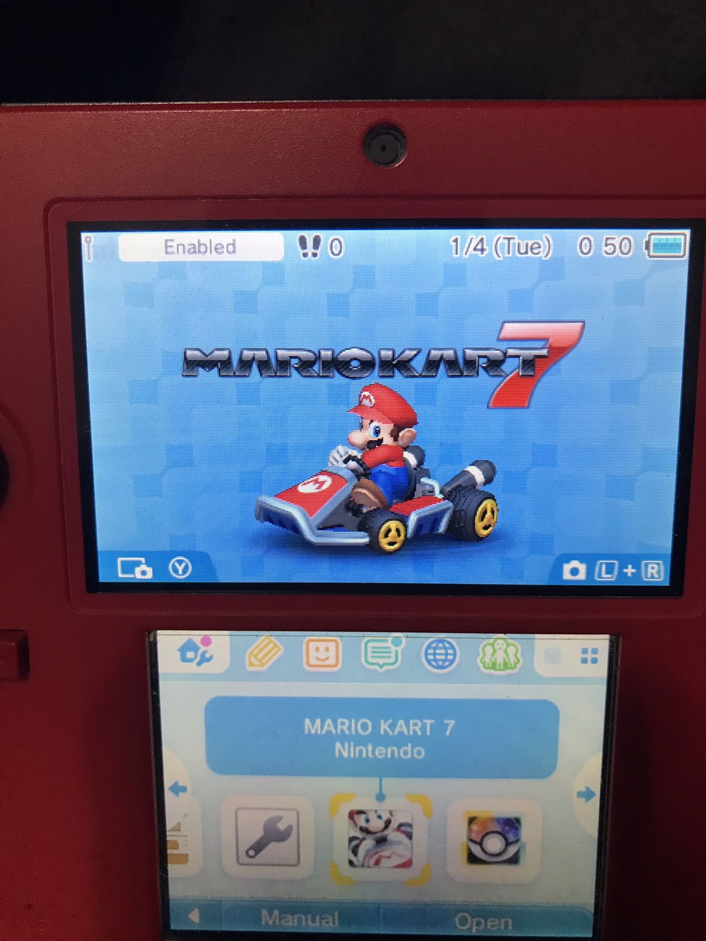 (READ DESCRIPTION) Rare Red Crimson Cheap Used 3ds Switch Nintendo 2ds 2011 Stylist Charger Case Mario Kart 7 Rare Bundle