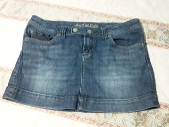 Jean mini skirt