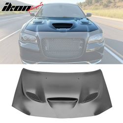 Fits 2011-2023 Chrysler 300 SRT Hellcat Style Cowl Vented Extractor Front Hood Replacement