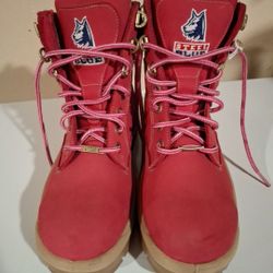 Steel Blue Women's Steel Toe Work Boots Size 8 Pink - Steel Toe