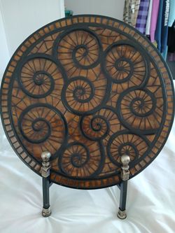 Lg. Decorative Plate On Metal Stand