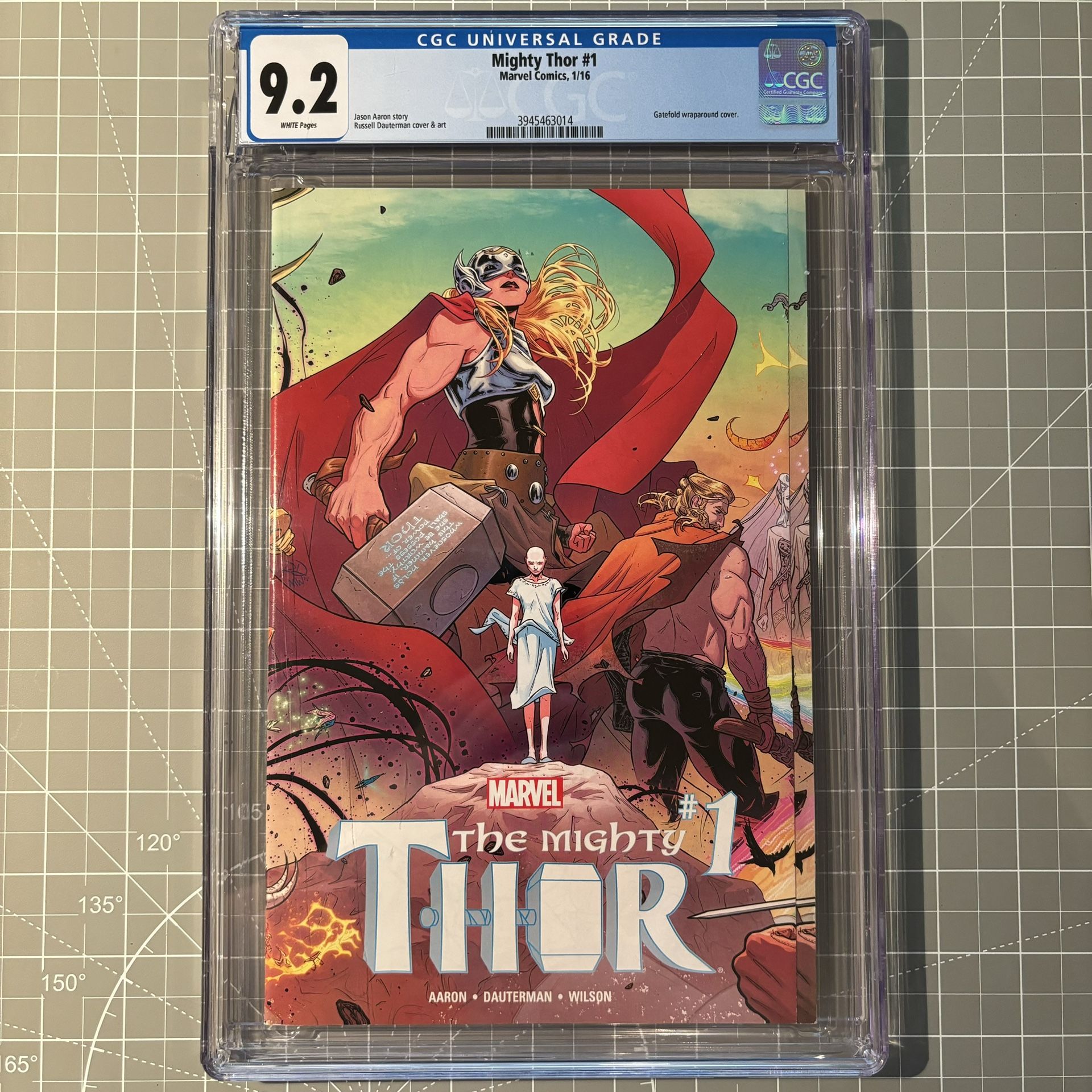 2016 Mighty Thor #1 (CGC 9.2) - Damaged Slab 