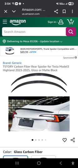 Tesla model 3 highland carbon fiber spoiler