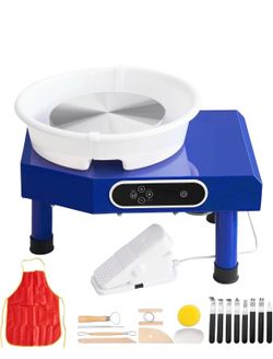 VEVOR Pottery Wheel 10in 60-300RPM Adjustable Speed, Manual LCD Panel and Foot