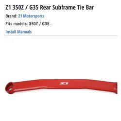 Z1 350Z / G35 Rear Subframe Tie Bar