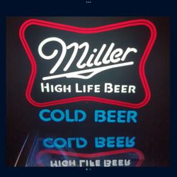 Home Decor, Wall Decor, Miller, Highlife, Beer, Sign For A Bar Or Man Cave Or Office Or Arcade