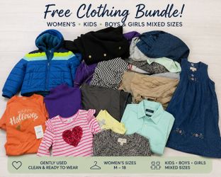 FREE Clothing Bundle - Women's (M-18) + Kids Boys & Girls Mixed Sizes