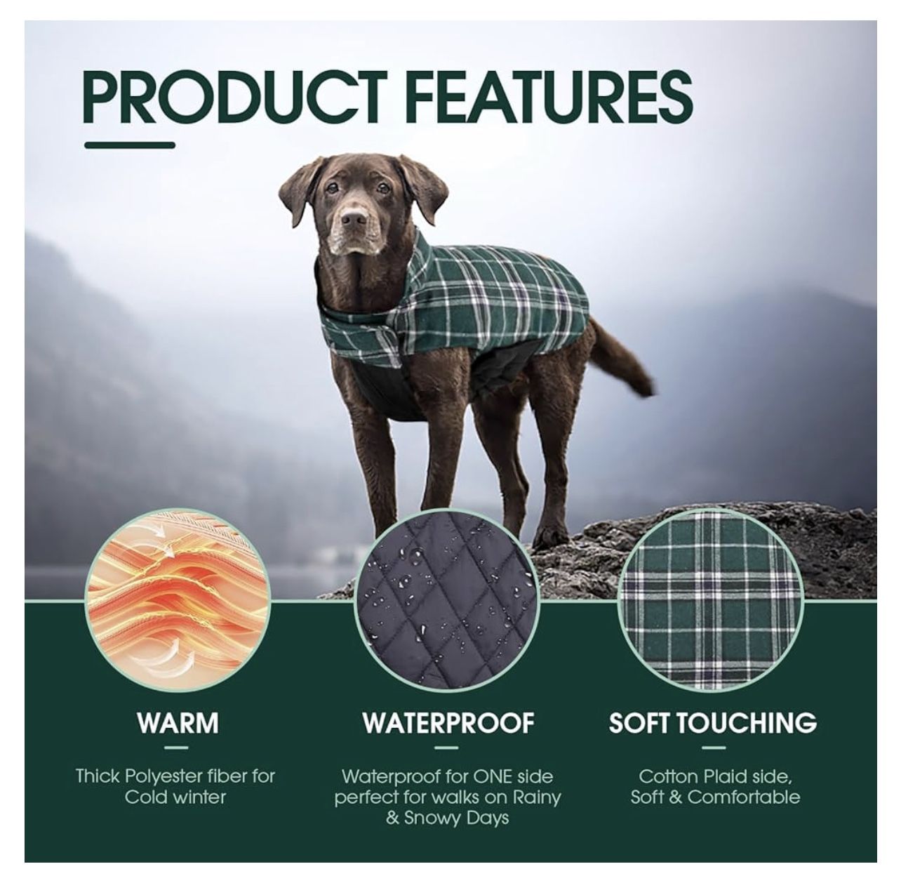 Warm Dog Coat Size Medium
