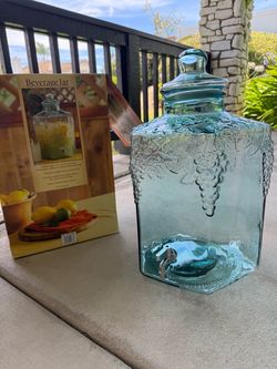 Glass Beverage Jar