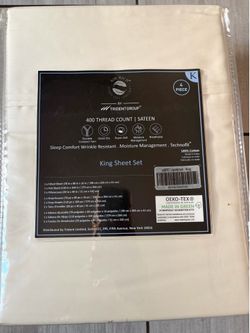 400 thread count sateen king sheet set