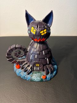 Haunted Cat House Halloween Figurine