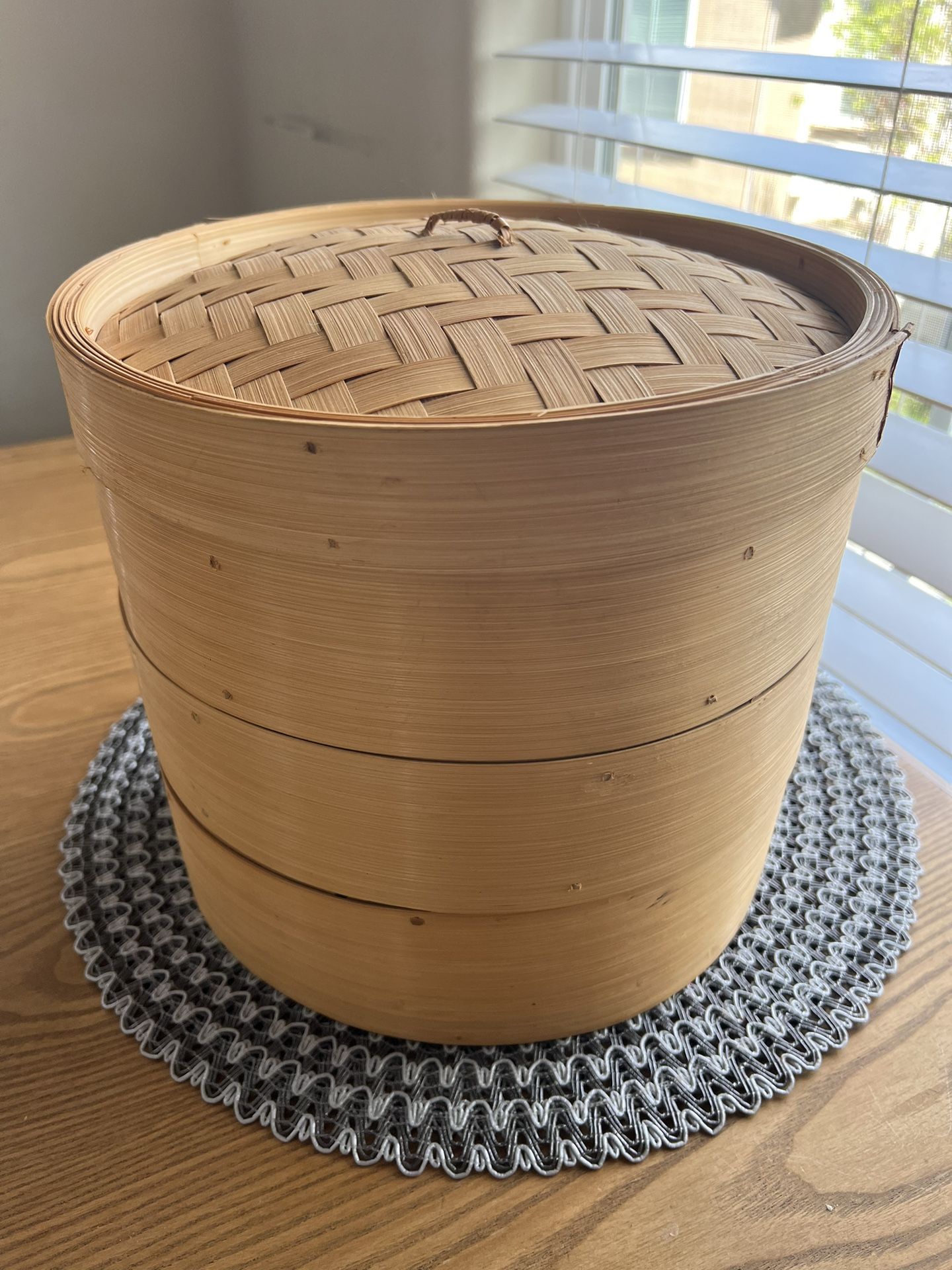 3-Tier 10-inch Bamboo Steamer Basket