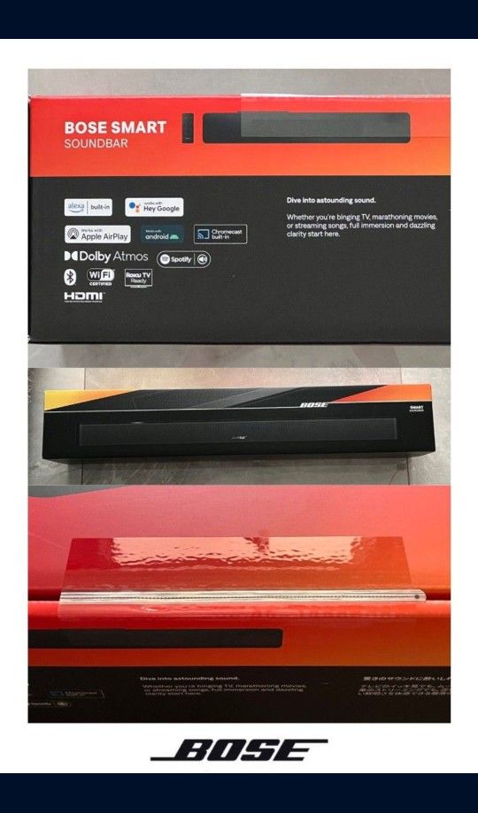 New in Box - Bose Smart Soundbar with Dolby Atmos and Voice Assistant ($500 MSRP)