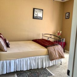 Queen-size metal bed frame only 100