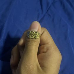 10kt gold nugget ring