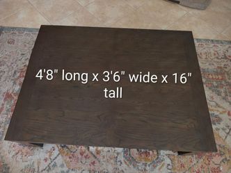 Large Dark Wood Coffee Table