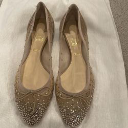 Christian Louboutin Crystal Flats - Size 4.5